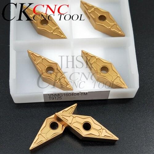 10pcs VNMG160404-TM T9125 VNMG 160404 VNMG331 Carbide Inserts High Quality CNC External Turning Tool Lathe Cutting Tools