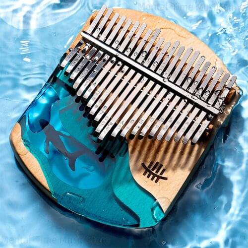 21 Key Kalimba Thumb Finger Piano Calimba Solid Epoxy Resin Wood Keyboard Musical Instrument Professional Gifts With Accessories