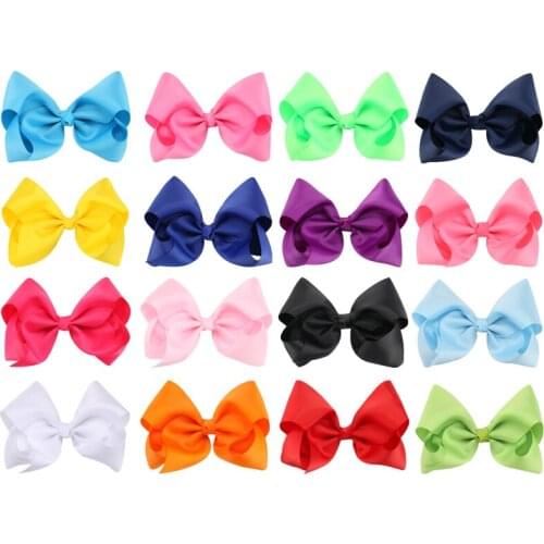 20pcs 8" navy solid color ribbon ABC hair bows alligator clips school Party Pageant Boutique headwear hair Accessories HD3493