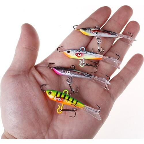 4PCS/Lot 6cm 9.3g Fishing Lure Winter Ice Fishing Hard Bait Minnow Pesca Isca Artificial Bait Crankbait Swimbait Tackle