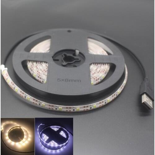 5V USB Power LED Strip light RGB 2835 3528 SMD HDTV TV Desktop PC Screen Backlight & Bias lighting 1M 2M 3M 4M 5M NOT Waterproof