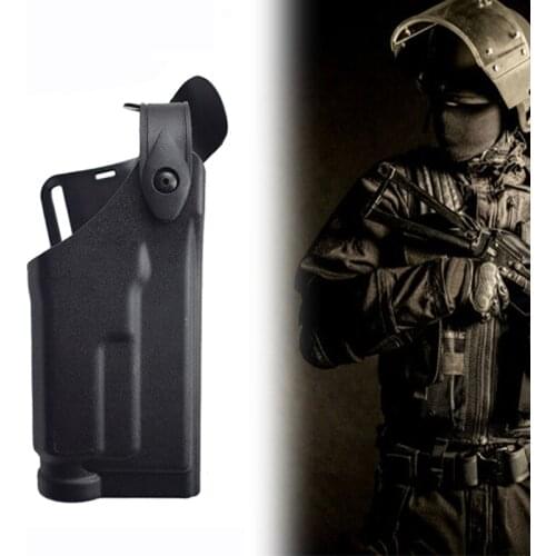 Black Military HK USP Gun Holsters With Flashlight Tactical Hunting Airsoft Pistol Quick Drop HK USP Belt Holsters Right Hand