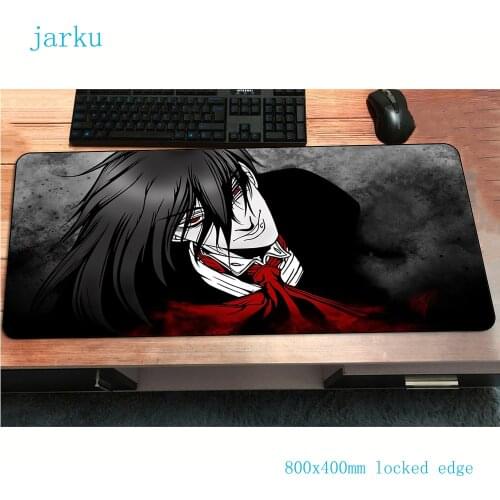 Hellsing mouse pad 800x400x2mm gaming mousepad anime locrkand office notbook desk mat hot sales padmouse games pc gamer mats