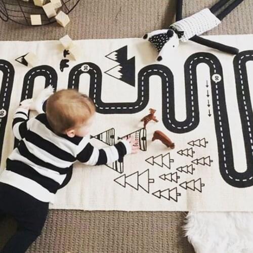 Puzzle Baby Play Mat Crawling Rugs Playmat Adventure carpet baby racing rainbow hopscotch digital checkers children decoration