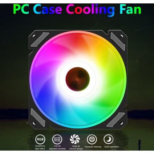 COOLMOON 12cm Desktop Case Cooling Fan Small 6 Pin RGB Quiet PC Chassis Cooler Heatsink Radiator