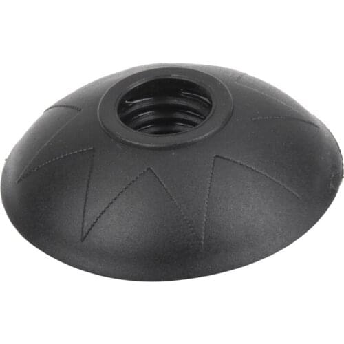 Lightweight Black Rubber Tip End Round Basket Hammer For Trekking Hiking Pole Stick