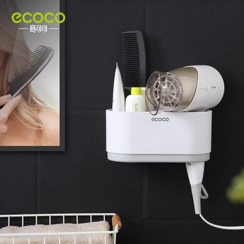2021 New Bathroom Shelf Storage High Quality Wall-mounted Hair Dryer Holder Rack Organizer Hairdryer Bathroom Accessories #33