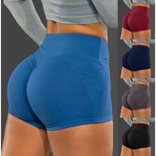 Womens Casual Tight-fitting Skinny Buttocks Lifting Shorts Fitness Sports Elastic Trousers Gym Girl Tights Shorts Female 2021