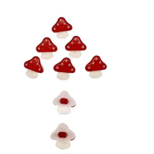 SHINE 50PCs Plastic Sewing Buttons Scrapbooking Mushroom Shape Single Hole Cartoon 15X14mm Costura Botones bottoni botoes