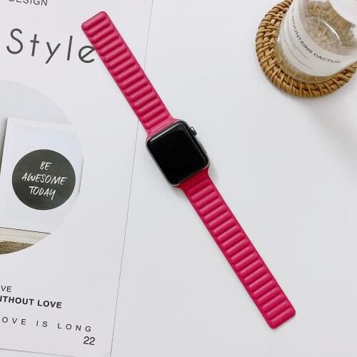 Silicone loop Strap For Apple Watch Band Series 6 SE 5 4 3 2 1 38MM 40MM 42MM 44MM Magnetic Belt Bracelet for iwatch