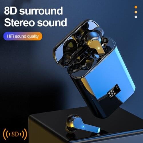 KINGSTAR A19 TWS Wireless Headphones Bluetooth Earphone with Mic 5000mAh Power Bank Headsets Touch Control Phone HD Call Earbuds