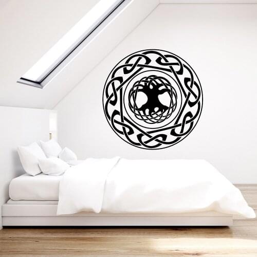 Vinyl Wall Decal Tree Of Life Ethnic Style Wall Stickers Home Ornament Bedroom Living Room Decoration Removable Art Decal C643