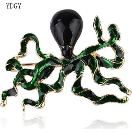 YDGY High-end Fashion Cartoon Enameled Octopus Brooch Color Painting Octopus Brooch