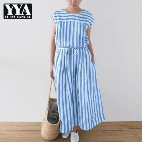 YueYueAngel Linen Summer Dresses