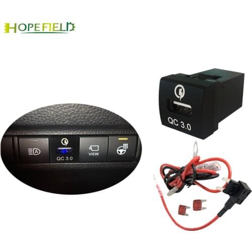 For Toyota Camry Corolla Quick 3 Charger USB Power Switch Phone Charging Adapter For Rav4 2019 2020 For Land Cruiser Prado 2020