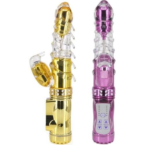Female Multispeed Thrusting Rabbit Dildos Vibrator Waterproof G-Spot Clitoral Dildo Massager Adult Sex Toys for Women