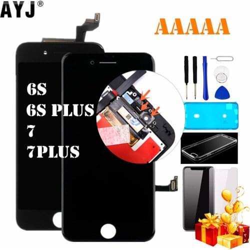 AYJ Grade AAAAA For iPhone 6S 7 Plus LCD Display 3D Force Touch Screen Digitizer Assembly Repair 5S SE LCD No Dead Pixel Dust