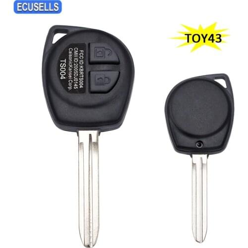 2 Buttons Remote Car Key Case Shell for Suzuki Swift Grand SX4 Liana Aerio Vitara GRAND VITARA ALTO Jimny TOY43 Uncut Blade