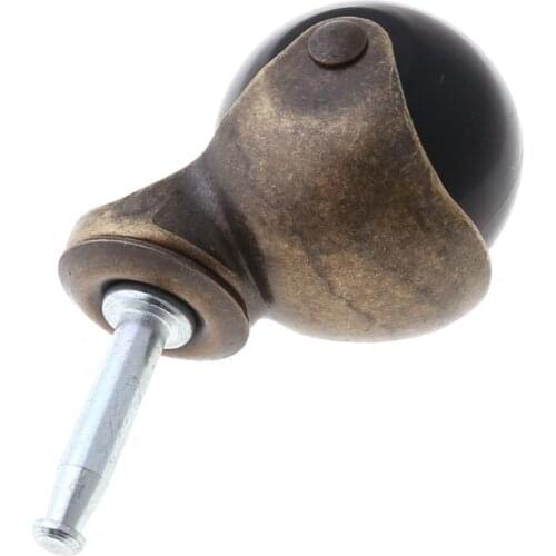 2 inch Swivel Caster Wheels Antique Brass Ball Caster with Long Stem Total 330lbs Capacity for Furniture Replacement (Caster Set