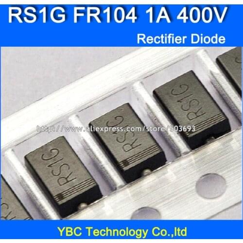200pcs/lot RS1G FR104 1A/400V SMD Fast Recovery Rectifier Diode