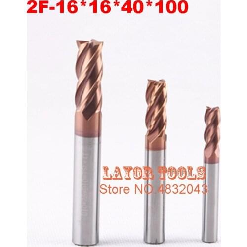 2F-16*16*40*100 HRC60,carbide Square Flatted End Mills coating:nano TWO flute diameter 16.0mm, The Lather,boring Bar,cnc,machine