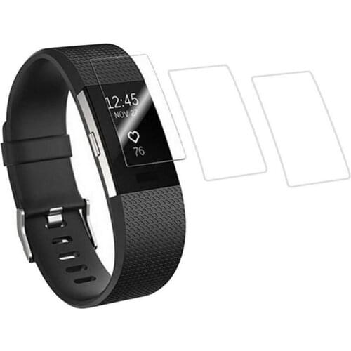 3pieces Anti-scratch Ultra Thin HD Clear Protective Film Guard For Fitbit Charge 2 Charge2 Wristband Full Screen Protector Cover