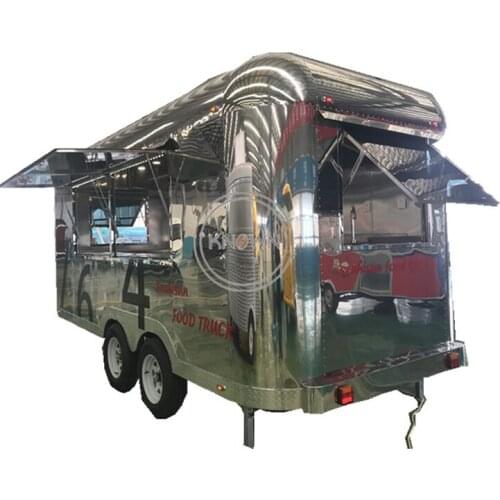 304 stainless steel material outdoor used mobile food cart food truck food trailer for hot dog snacks