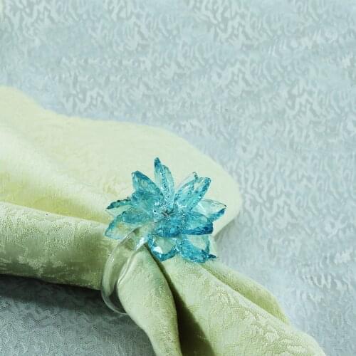 Acrylic flower napkin ring decoration napkin holder for wedding 12 pcs free shipping qn20082604