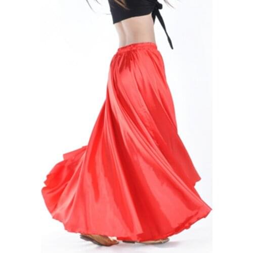 Adult Dance Satin Skirt Belly Dance Swing Skirt Belly Dance Skirt Belly Dance Clothing Silky Smooth Stage Performance Costumes