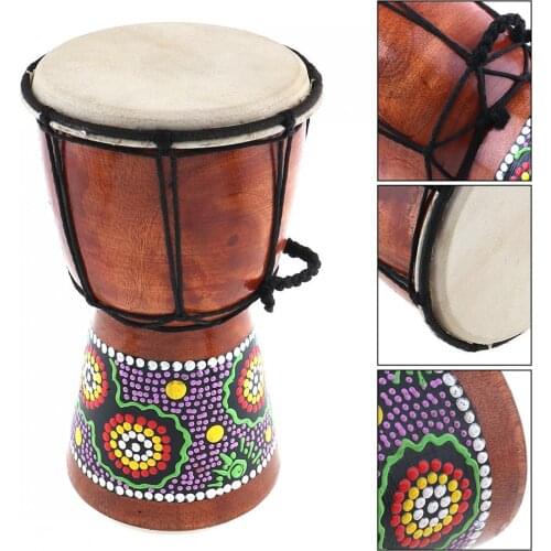 Djembe Drums 4 Inch Professional African Djembe Drum Wood Goat Skin Good Sound Musical Instrument