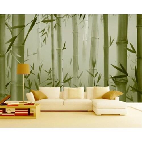 Beibehang Custom wallpaper forest bamboo dream bamboo report safe green bamboo section high living room background wall