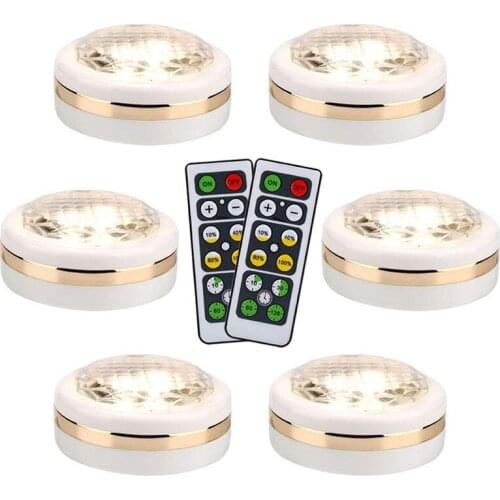 Wireless Led Puck Lights With Remote Control 6 Pack,Led Under Cabinet Lighting,Puck Lights Battery Operated,Closet Light,Under