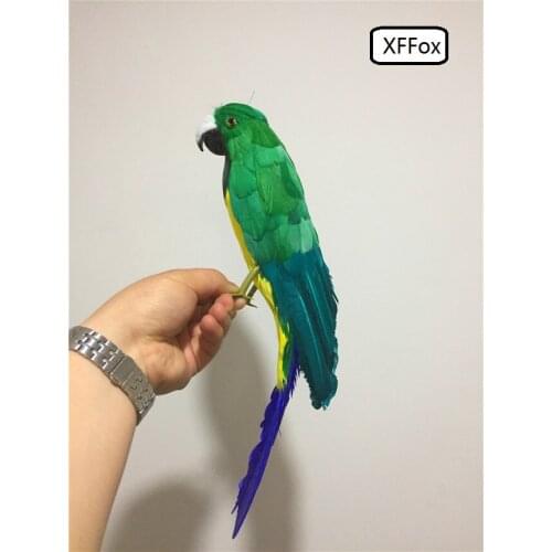 Big real life green parrot model foam&feather simulation parrot bird gift about 42cm xf0232