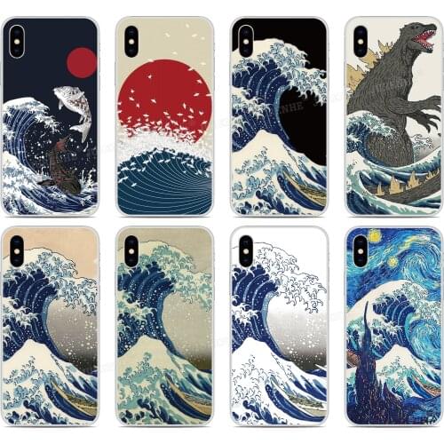 Wave off Kanagawa Case For OPPO Realme X50 5 6 Find X2 Reno A Ace 3 Pro K1 A92S A91 F15 A52 A72 AX7 A5S A31 A8 A9 A5 2020 Cover
