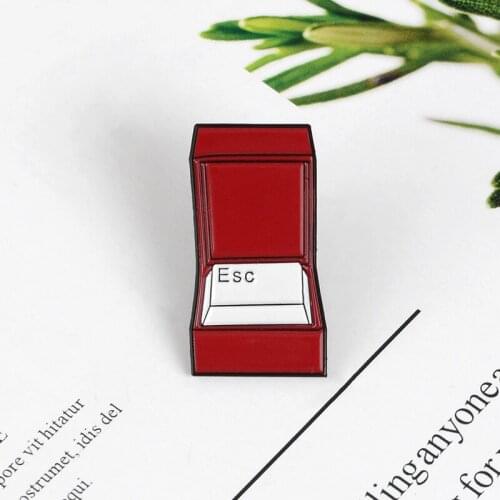 ESC Keyboard Pin Inspirational Escape Need Space Jewel Case Hard Enamel Brooches Pins for Jeans Backpack Drop Shipping