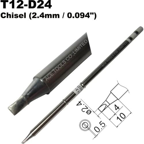 T12-D24 Screwdriver 2.4mm Soldering Tip for HAKKO FX-951 FX-950 FX-952 FX-9501 FM-2028 FM2027 Handle Iron Pencil Bit Replacement