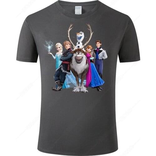 Cool Anime Frozen T Shirt Men Women Fashion Funny Cartoon Cotton Short Sleeve T-shirt Summer Casual Top Tee Male J20