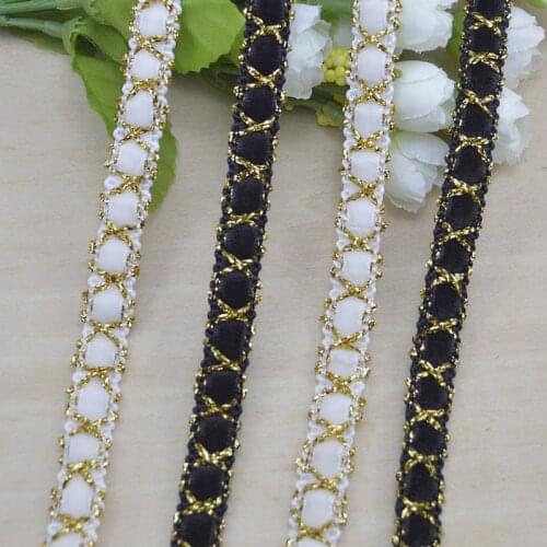 20Meters Black White Lace Ribbon Centipede Braided Curve Lace Trim Fabric DIY Clothes Headdress Decoration Sewing Accessories