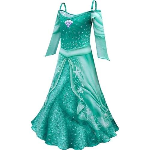 Summer Toddler Girl Princess Dress Child Halloween Mermaid Cosplay Costume Baby Christmas Gown Birthday Dress