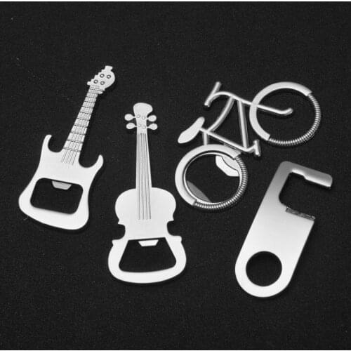 Metal Beer Bottle Opener bike Shark Guitar Style Kitchen Accessories Wedding Party Favor Gifts For Guests Car Bag Ornament
