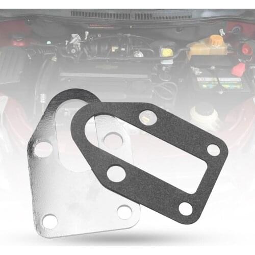 High Hardness with Gasket Stainless Steel SBC Fuel Pump Mounting Plate for Chevy 283 305 327 350 383 400 engines