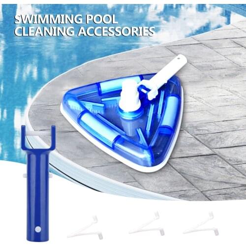 Swimming Pool Cleaning Accessories Set Vacuum Cleaner Dirty Suction Head Replacement Handle V-clamp Clips Clean Tool Kits