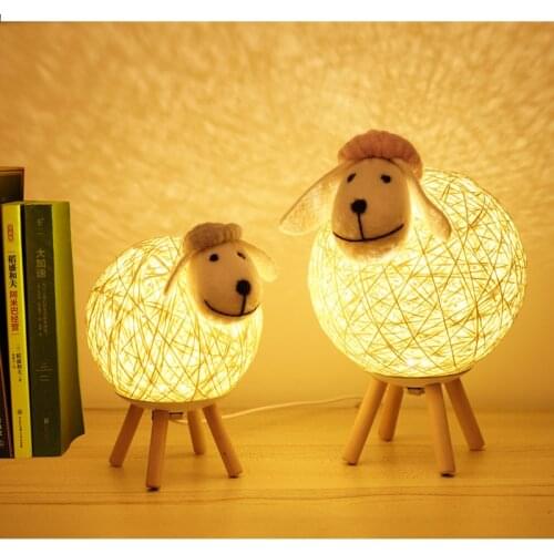 Creative Ins Table Lamp Bedroom Bedside Table Lamb Warm Sleep Night Light