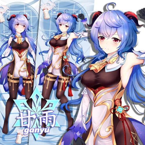 Anime Game Ganyu Genshin Impact Lolita Girl Dakimakura Hugging Body Pillow Case Pillow Cushion Cover Male Otaku Bedding Gift