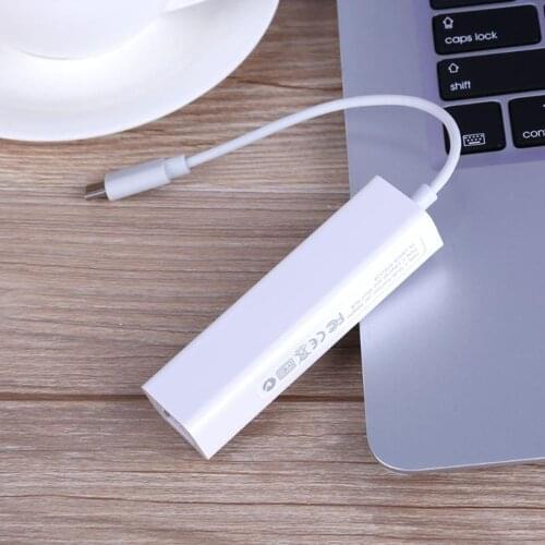 2021 NEW USB 3.1 HUB Type C to USB Splitter RJ45 Ethernet Lan Adapter Hub Thunderbolt 3 USB-C Dock Adapter For Macbook PC