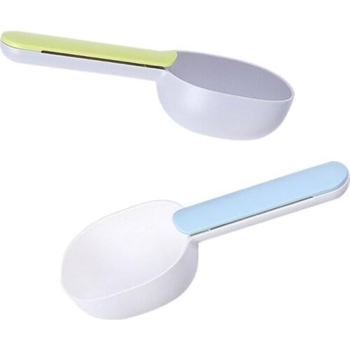 Pet Food Spoon New Creative Multi-Function Cats/Puppies/Small Dogs Scoop with Sealing Clip Cat Food Dog Food Water Bowl Fountain