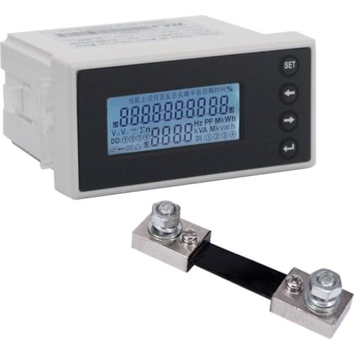 DC 0-100A,DC 0-500V DC voltage and ampere meter 96*48mm DC volt & ampere instrument with RS485 connection in stocks