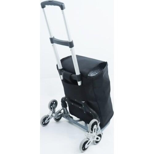 Hand Cart with 6 Wheels Portable Heavy Duty Aluminum Collapsible Luggage Cart for Outdoor and Office Use (220lb)