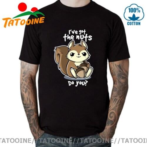 Tatooine Joke Cartoon Squirrel Got Nuts T shirt men Nerd Badass Squirel T-shirt Kawaii Animal Printed Tee shirt Boys Casual Tees