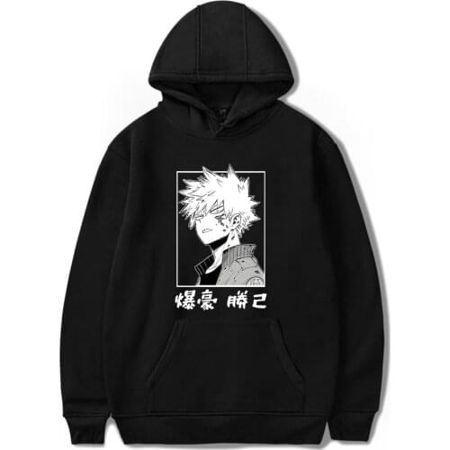 Suitable Comic My hero academia Hoodies Men Sweatshirts Women Hooded Autumn Hip Hop Hoodie Casual Boys Girls Black Pullovers